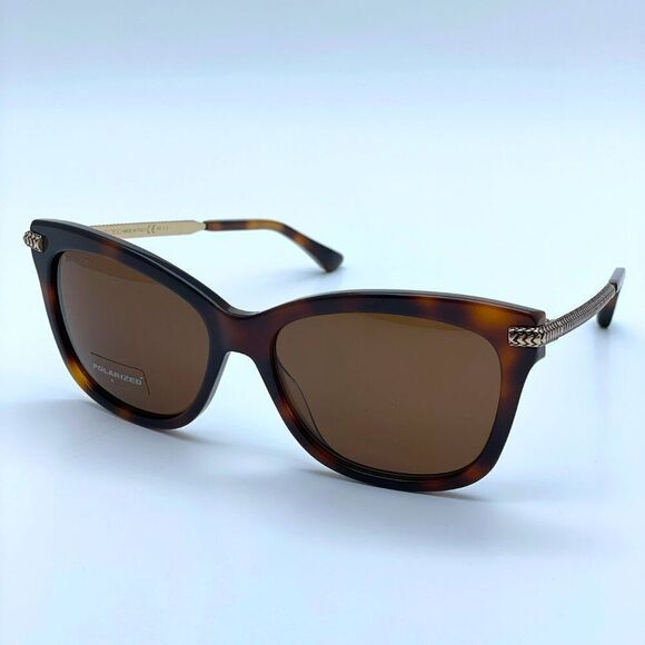 NEW JIMMY CHOO Shade/S C9B POLARIZED Havana Women Sunglasses - Picture 3 of 8